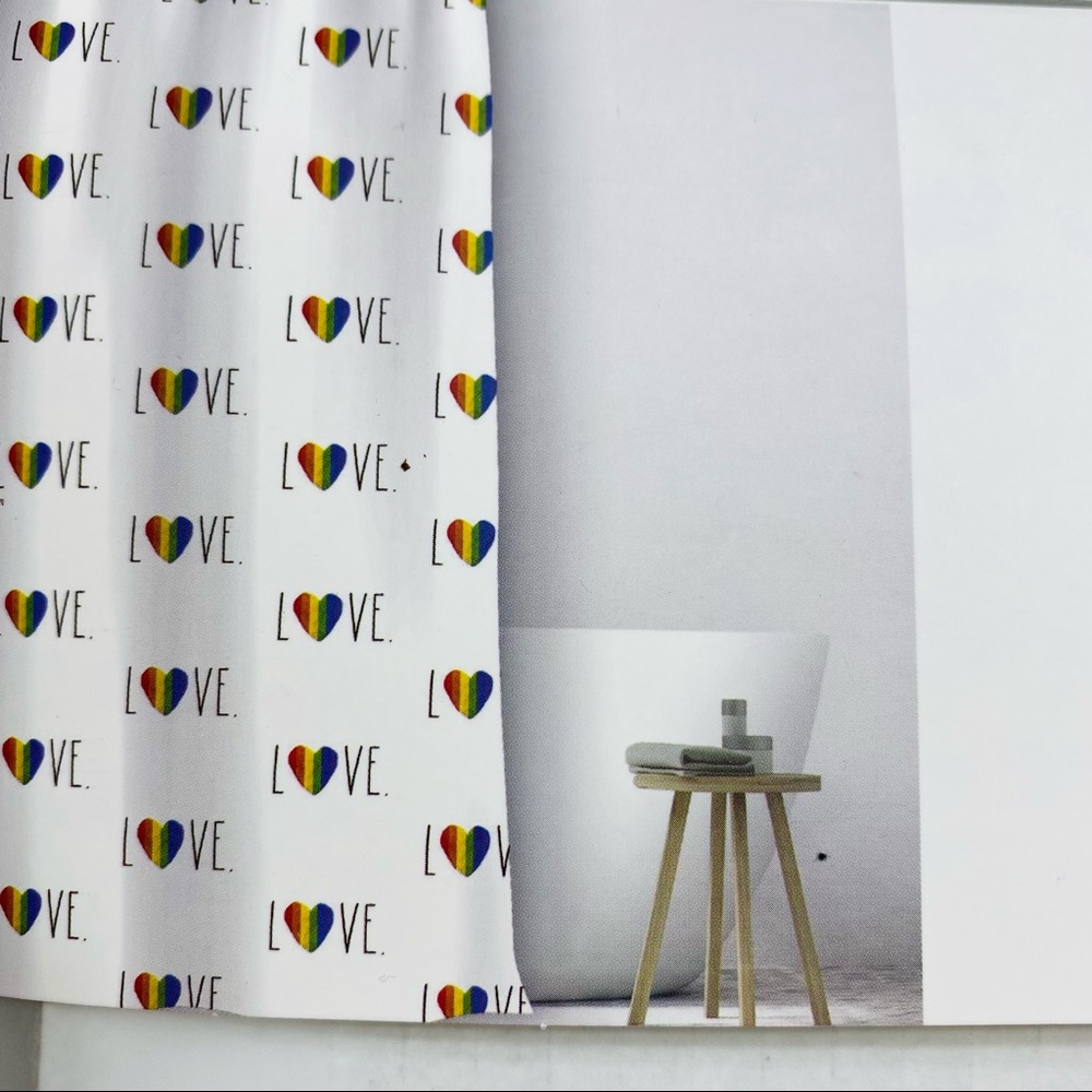 Rae Dunn LOVE Shower Curtain Liner 72x72